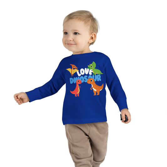 Love Dinosaur Toddler Long Sleeve Tee